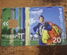Ireland Eircom CallCard 20 Units "Live Life with Us - Parachutist", used, 1999 - free standard postage