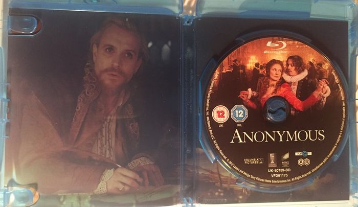 Anonymous [2011] Rhys Ifans & Vanessa Redgrave [Blu-eay Movie]