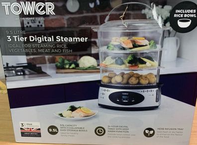 Tower 3 Tier Digital Steamer.