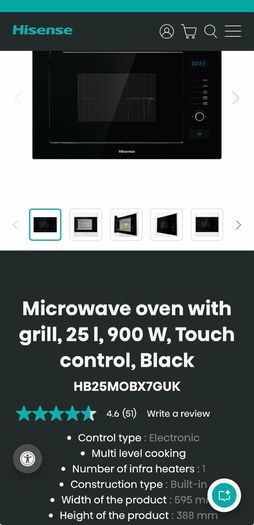 Built in microwave