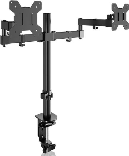 NEW SALE | Dual Monitor Mount, Double Monitor Arm for 13-32 inch LCD LED Screens, Tilt Swivel Rotation Height Adjustable PC Monitor Arm Desk Mount up to 10kg VESA 75/100mm Monitor Stand