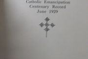 Catholic Emancipation anniversary. 1829--1929