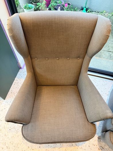 Pair of Ikea Strandmon Wingback Armchairs