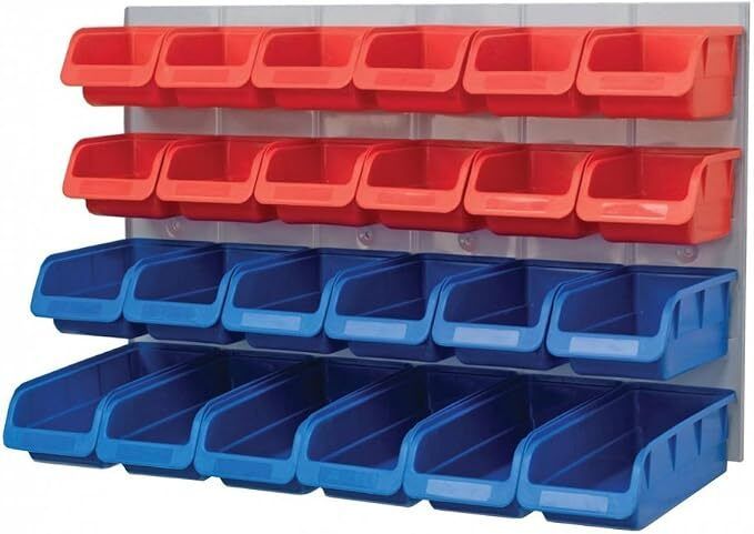 NEW 25 Piece Wall Mounted Storage Organiser
