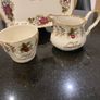 Old  H Aynsley and Co Happy Anniversary trio  tray jug and sugar bowl Image 7