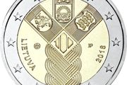 Lithuania 2 Euro Commemorative Coin 2018 - The Baltic States. UNCIRCULATED.