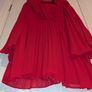 stunning red long and wide sleeve pleated midi dress from Boohoo Image 2