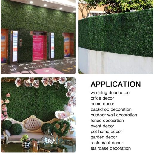 Artificial Grass Wall, 6pcs Plant Wall Panels, Boxwood Greenery Hedges, Privacy Backdrop Fence Screening, Home Garden Outdoor Wall Decoration 50 x 50cm (FREE POSTAGE)