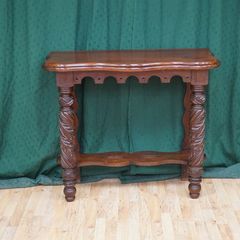 Carved Mahogany Hall Console