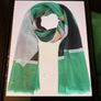 Samoon.  SALE New Scarf From Samoon In Shades Of Jade , Navy And White/ Grey. Reduced Image 9