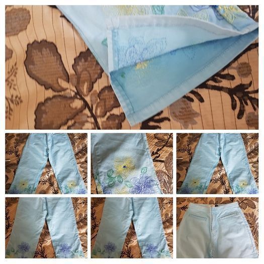 Beautiful Sky Blue Gap Capri Trousers Age 10- 12