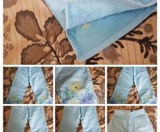 Beautiful Sky Blue Gap Capri Trousers Age 10- 12