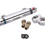 Full set Thermostatic Exposed Bar Shower Mixer Valve Tap Chrome Bottom 1/2" Outlet Image 10