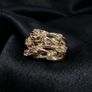 Diamond D'Joy Luxury: Natural Champagne Diamond Bubble Ring Image 2