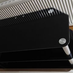 Black Glass TV Corner Unit