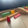 Wooden Toy Train Set, track, animals, train - free postage Image 3