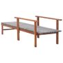 Sun Lounger Poly Rattan and Solid Acacia Wood Grey Image 5
