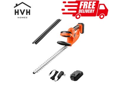 Cordless Electric Hedge Trimmer 20V 2A Battery 20in Dual-Action Blade
