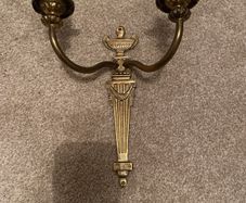 Brass wall lights x 2