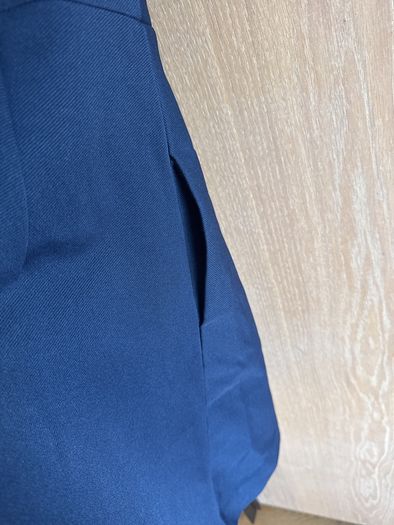 Diane Von Furstenberg navy knee length shift dress with satin detailing, size 4 (UK 8)
