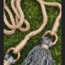 Pure Wool Natural Gotland Lamb Locks on a Hemp Rope Viking Cosplay Maiden Waist Belt Image 2