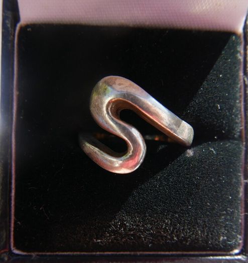 Vintage Elegant Retro Sterling Silver 925 Ring Size L - 5,63g