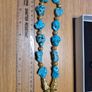 Turquoise Necklace with gold fillled elements Image 7