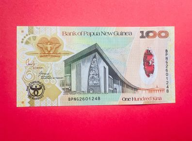 Papua New Guinea  100  Kina  2008  COMMEMORATIVE ISSUE. Pick  37 . ( Uncirculated )