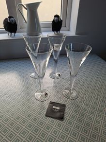 John Rocha Geo Incline cocktail Glasses x4