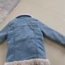 River island 4-5 girls denim fur jacket Image 3