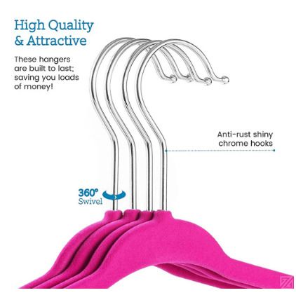 BRAND NEW 10pcs Non-Slip Velvet Kids Hangers For Jackets, Pants, & Dress Clothes hangers for clothes
