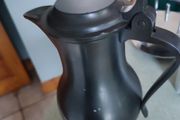 French  Lidded Pewter Jug or Tankard with Handles, 19th Century