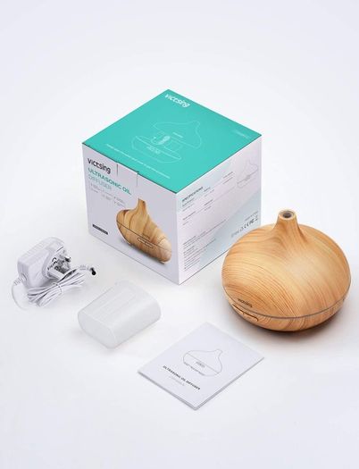 500ml Fragrance Essential Oil Diffuser for Aromatherapy with Adjustable Mist Modes Humidifiers, Ultrasonic Aroma Diffusers with Auto Shut-off, 7 Colorful LED Lights for Baby Room, Home, Spa