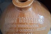 Antique Dublin Whiskey Flagon 2gal stoneware