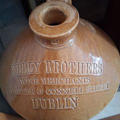 Antique Dublin Whiskey Flagon 2gal stoneware