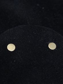 14K Gold Tiny Round Stud Earrings  Classic Minimalist Design