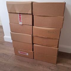 12 Cardboard Moving Boxes