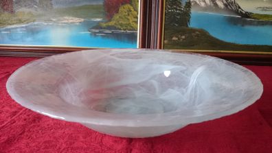 15.25 Inches Wide Murano Style Centerpiece Glass Bowl