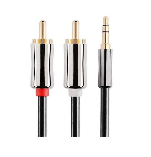 New 3m Premium 3.5mm Jack Male to 2x RCA Signal Cinch Male Audio Cable #1360