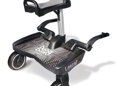 Lascal Black Maxi BuggyBoard Plus Grey Saddle