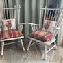 Matching wooden fireside chairs Image 2