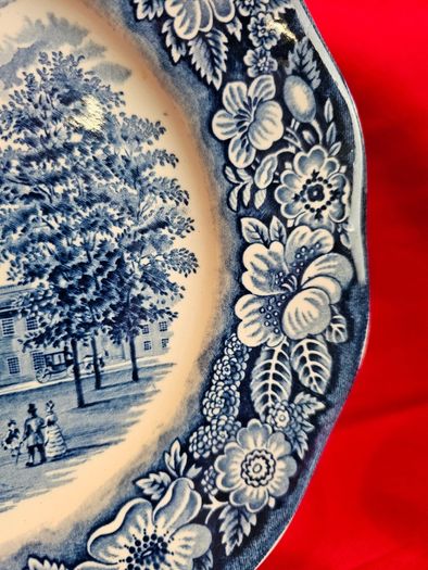 Liberty Blue Independence Hall - classic English transferware from the period of the Bicentennial of American independence