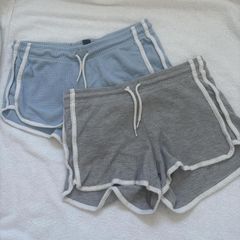 Grey and baby blue primary summer shorts