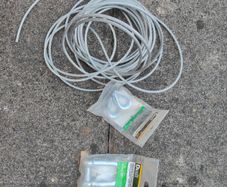6m Galvanised Steel Wire Rope | Diall 12mm Dee Shackle (610kg Max Load) | Steel Wire Thimbles