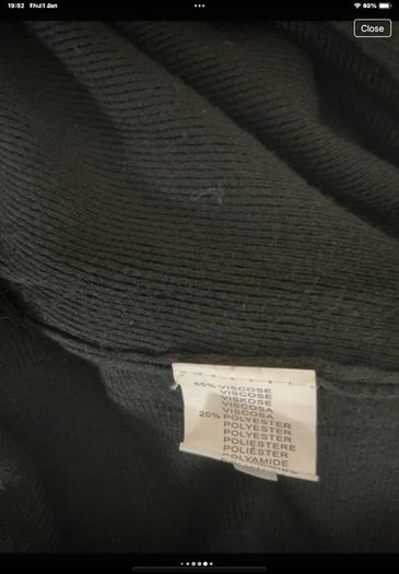 jumper black long statement jumper with fur sides detail and side slits cc fashion l/xlarge