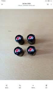 Brand New Audi S-Line Black Metal Dust Caps x4
