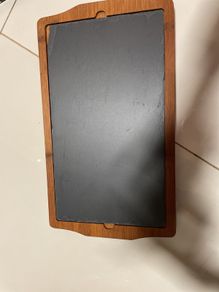slate & wood tray -new in a box 40 cm by 23 cm