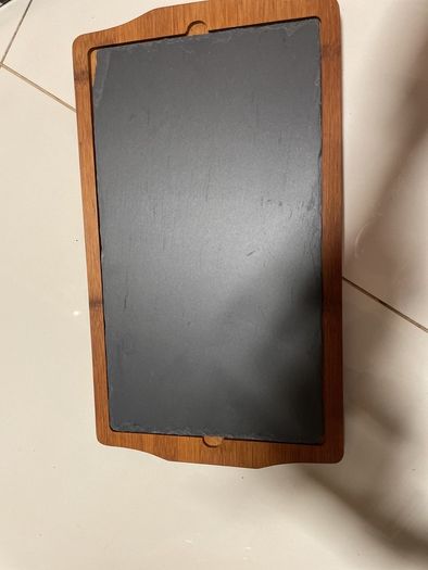 slate & wood tray -new in a box 40 cm by 23 cm