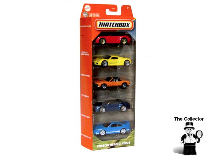 Matchbox Mattel Mbx Porsche Heroes 5 Pack Assortment Brand New Sealed