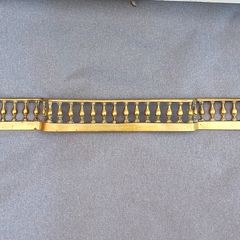 Antique brass fireplace fender